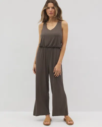 Soma Women's Soft Jersey Soleil Ankle Jumpsuit In Green Size Xs |  In Dark Gray Olive