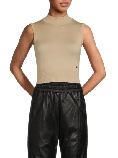 Sonia Rykiel Women's Merino Wool Blend Crop Top In Sable