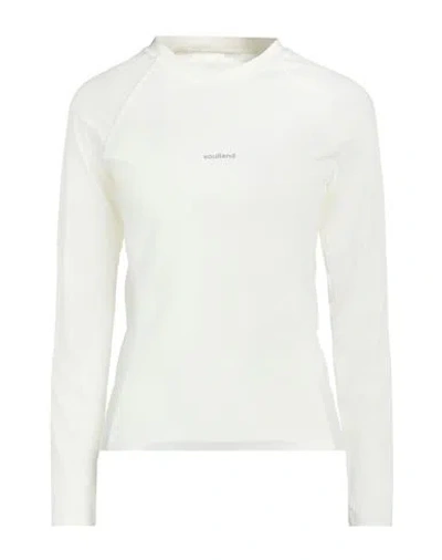 Soulland Woman T-shirt Ivory Size S/m Recycled Polyamide, Elastane In White