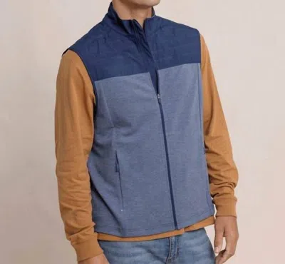 Southern Tide Coligny Quilted Vest In Dress Blue