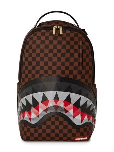 Sprayground Kid Kids' Holographic-effect Backpack In Brown