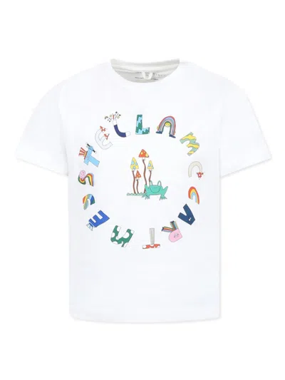 Stella Mccartney Kids' Logo-print T-shirt In White