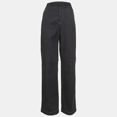 Pre-owned Stella Mccartney Navy Blue Denim Wide Leg Jeans S Waist 28"