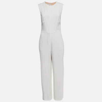 Pre-owned Stella Mccartney White Chiffon Sleeveless Jumpsuit S