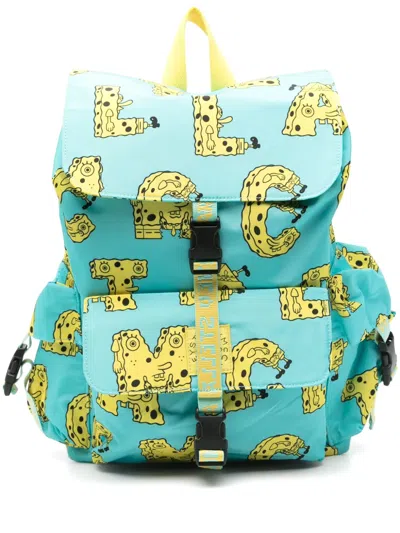 Stella Mccartney Kids' X Spongebob Squarepants Spongebob-graphic Backpack In Blue