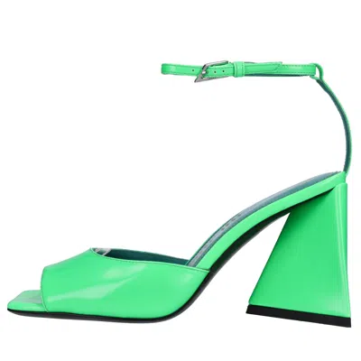 The-attico The Attico Sandals Green In Verde Blu E Verdi