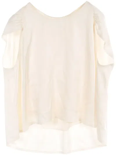 Pre-owned The Row 2000s Silk Blouse In 中性色