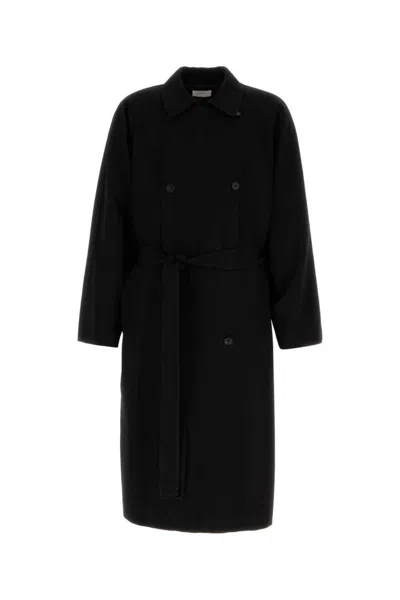 The Row Black Wool Kolden Trench Coat
