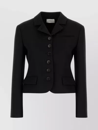 The Row Fletcher Single-breasted Wool Jacket In Black
