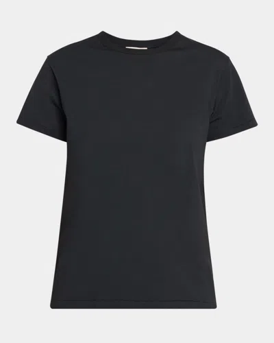 The Row Florie Short-sleeve Cotton Top In Tomato Red
