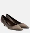 The Row Liisa Satin Pumps In Brown