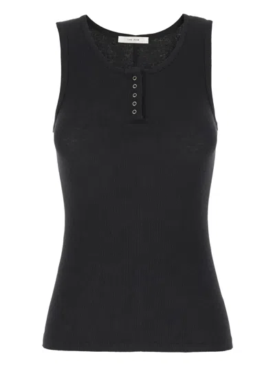 The Row Mansel Ribbed Tank Top In Black