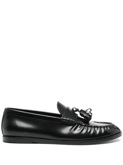 The Row Alexander Mcqueen Leather Loafers In Black