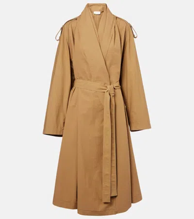 The Row Pami Gabardine Trench Coat In Beige