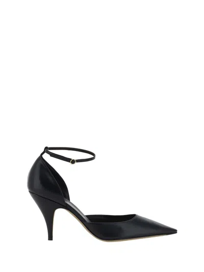 The Row Womens Black Uxor Pointed-toe Leather Courts Eur 39.5 / 6.5 Uk