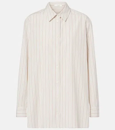 The Row Sisilia Cotton Shirt In Iyb Ivory/beige