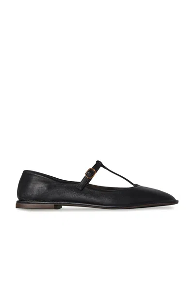 THE ROW SQUARE T-STRAP FLAT