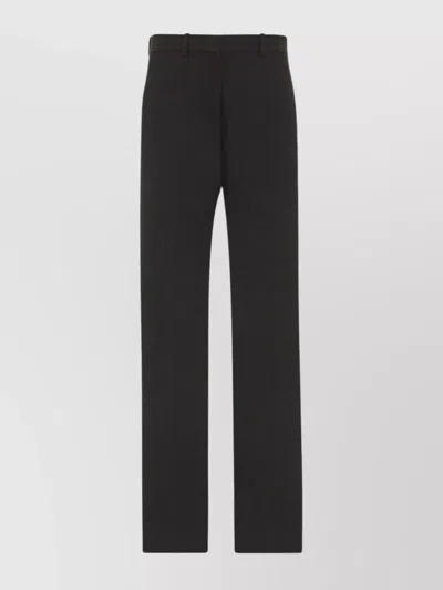 The Row Trousers Straight Leg Back Pockets In Brown