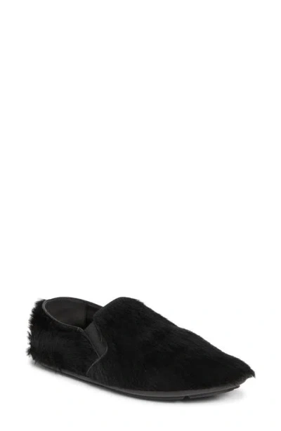 The Row Vincit Genuine Calf Hair Slip-on Shoe In Black