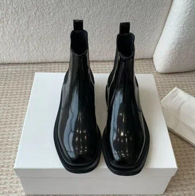 Pre-owned The Row Women Leather Boots Black