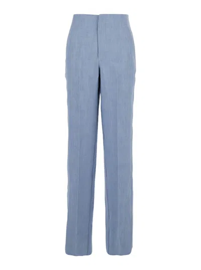 The Seafarer Colorado Light Blue Pants With Maxi Pocket Applied On The Back In Fabric Woman