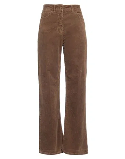 The Seafarer Brown Five-pocket Jeans In Courduroy Woman In Green