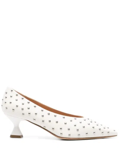 The Seller 55mm Studded Pumps In White