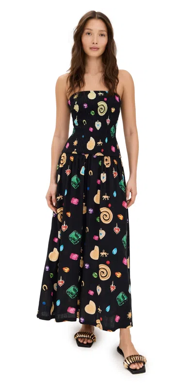 The Wolf Gang Alyss Maxi Dress Noir Charm