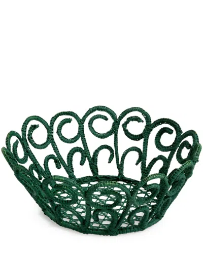 Themis Z Peacock Bread Basket In Green