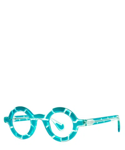 Theo Eyeglasses Orso 012 Neon Petrol Blue Green+transparent Neon Green In Crl