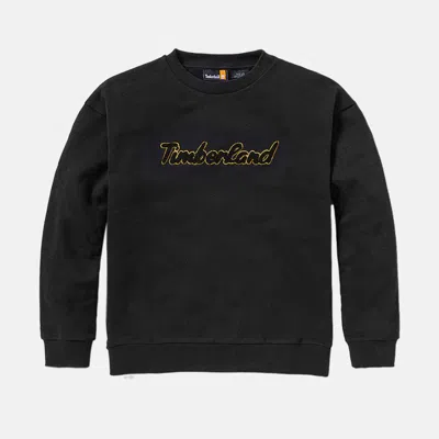 Timberland 添柏岚官方女款圆领卫衣抓绒保暖多巴胺|a6hv5 In Black