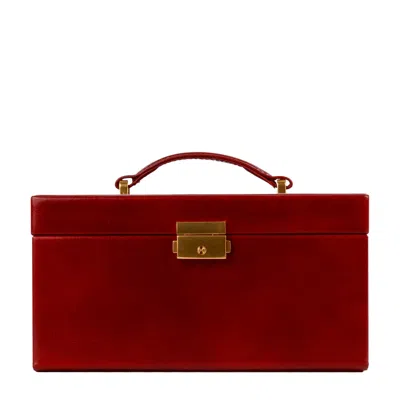 Time Resistance Red Leather Jewelry Box For Women - Beloved