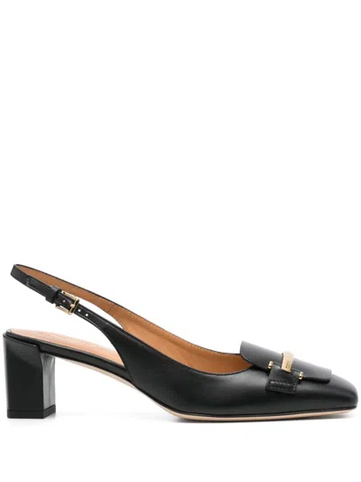 Tod's Square-headed High-heeled Sandals In Black