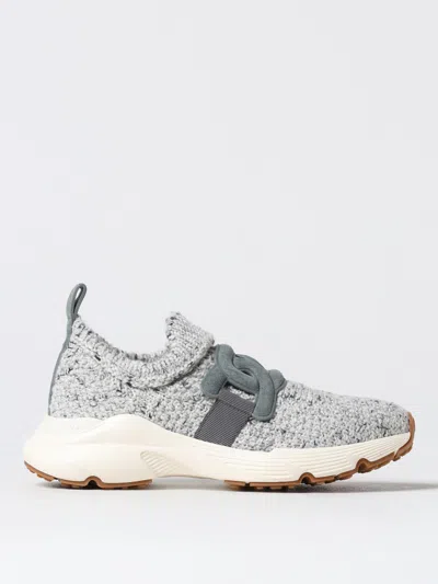 Tod's Kate Slip-on Sneakers In Fabric In Black,off White,grey