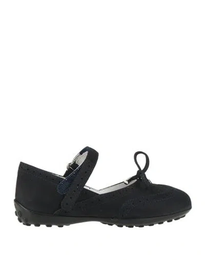 Tod's Babies'  Toddler Girl Ballet Flats Midnight Blue Size 9.5c Leather