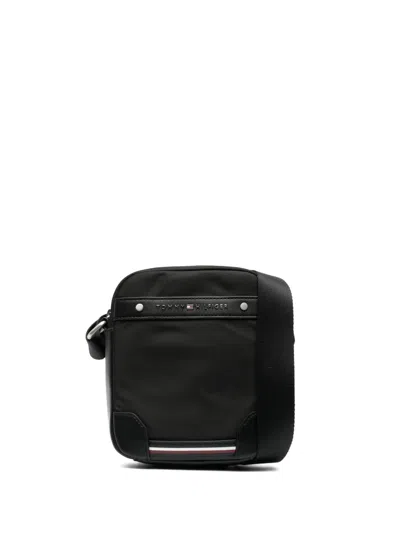 Tommy Hilfiger Central Repreve Mini Messenger Bag In Black