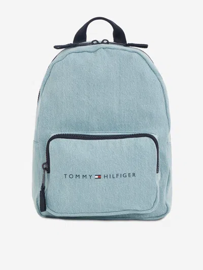 Tommy Hilfiger Kids Essential Mini Denim Backpack In Blue