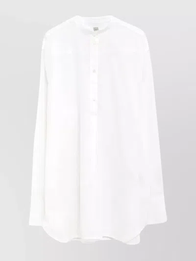 Totême Collared Shirt With Back Yoke Detail In White