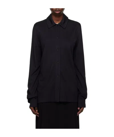 Totême Long-sleeved Shirt In Black