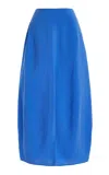 Totême Parachute Silk-blend Maxi Skirt In Blue