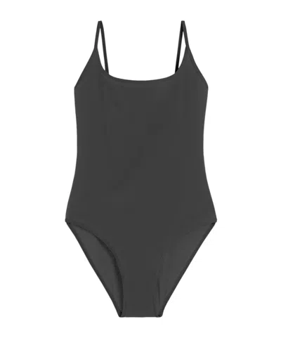 Totême Square-neck High-cut Swimsuit In Black