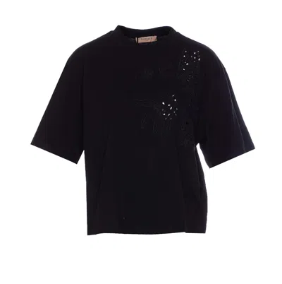 Twinset Embroidered T-shirt In Black