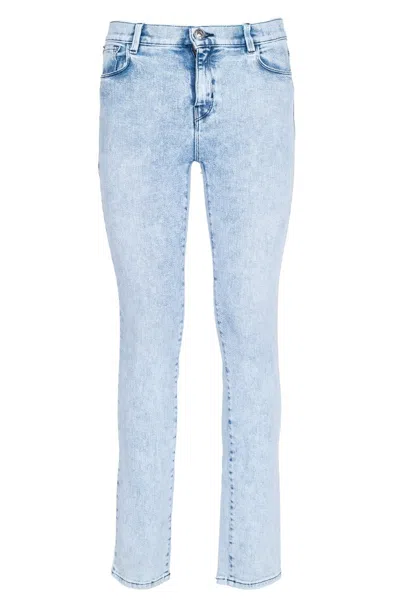 Twinset Jeans Push Up Con Cinque Tasche Chiaro In As Shown In The Picture