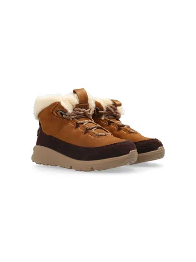 Ugg Kids' Terretrail Cozy Lace Boots In Chestnut