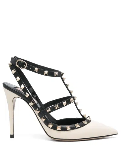Valentino Garavani 100mm Rockstud-embellished Pumps In White