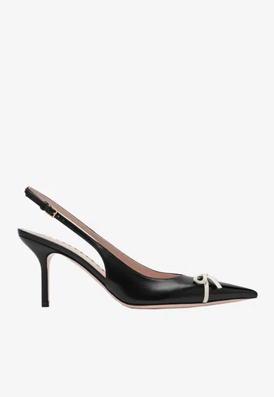Valentino Garavani Bepoiny 80 Leather Slingback Pumps In Multicolor