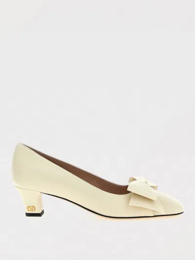 Valentino Garavani High Heel Shoes Valentino Woman Color White In Beige