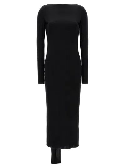 VERSACE BLACK LA VACANZA CAPSULE LONG DRESS