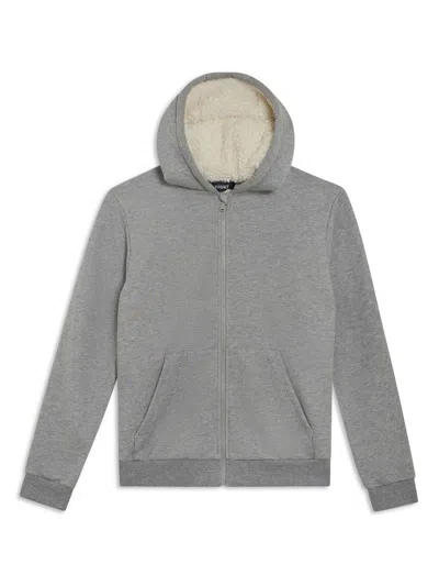 Versace Kid's Hoodie W/ Embossed Medusa Head In Melange/grey/grey