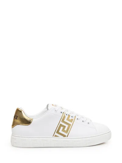 Versace Greek Sneaker In White
